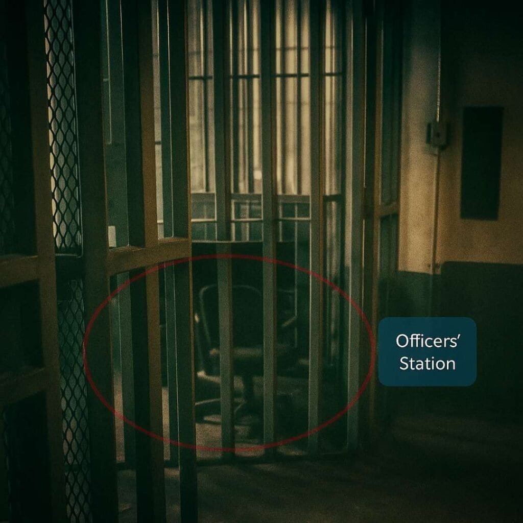 jeffrey-epstein-cell-surveillance-failure.jpg Diagram of surveillance failure outside Jeffrey Epstein’s cell
